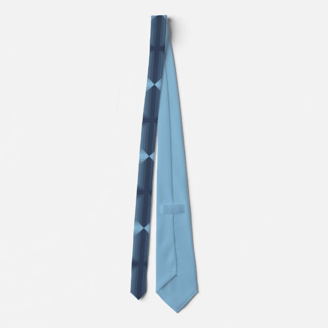 Diamantenmuster in Blau Krawatte (Rückseite)