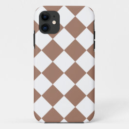 Diamantenmuster in Weiß und Mocha Mousse Case-Mate iPhone Hülle
