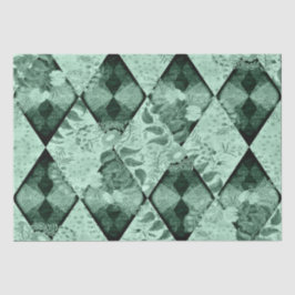 Diamantenmuster mit floraler Dekoration Seidenpapier