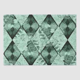 Diamantenmuster mit floraler Dekoration Seidenpapier