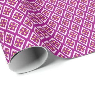 Diamantenmuster - Pflaume lila und rosa Geschenkpapier