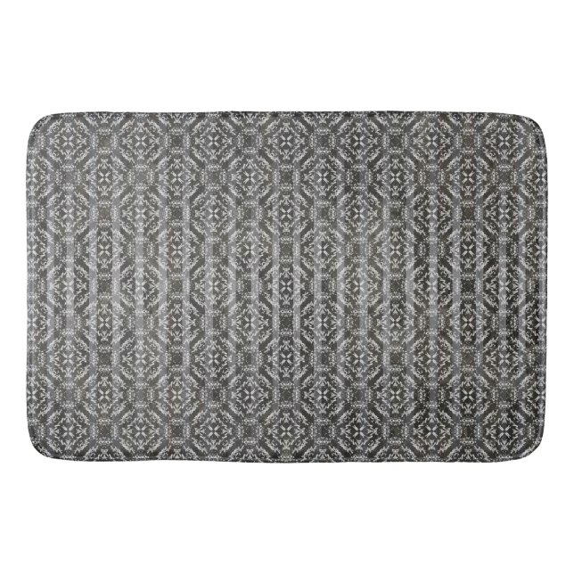 Diamantfliesen- und Streifenmuster Badematte (Vorderseite)