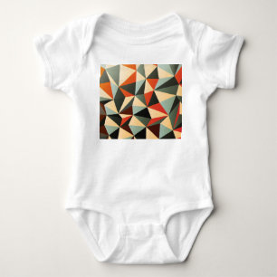 Diamantform: Abstraktes Vintages Design Baby Strampler