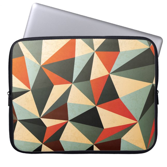 Diamantform: Abstraktes Vintages Design Laptopschutzhülle (Vorderseite)