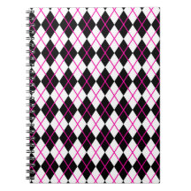 Diamantform Argyle-Druck Schwarz und Rosa