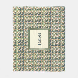 Diamantformen in neutralen Tönen Fleecedecke