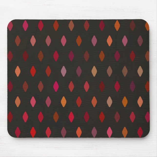 Diamantformen in Rottönen Mousepad (Vorne)