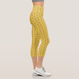 Diamantformen mit Polka Dots Capri Leggings