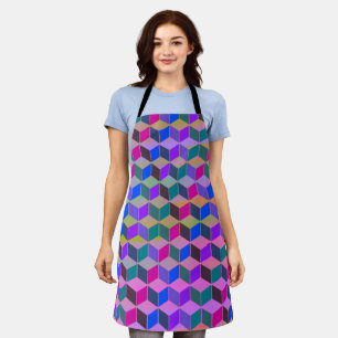 Diamantförmige Hexagon-Regenbogen Schürze