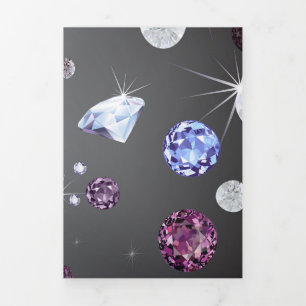 Diamantgalaxie 5 dreifach gefaltete urlaubskarte