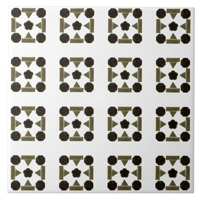 Diamantgeometrische Kunst Fliese (Vorderseite)
