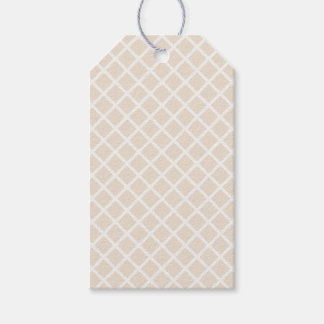Diamantgitter | Weiches Leinen Geschenkanhänger