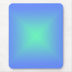 Diamantgradientenblau bis aquamaringrün mousepad