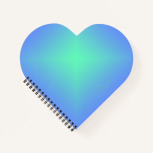 Diamantgradientenblau bis aquamaringrün notizbuch