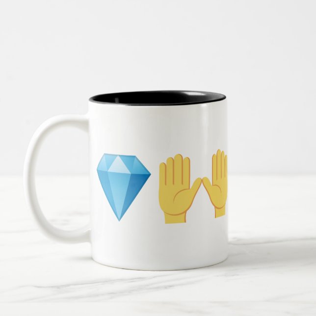 Diamanthandschuhe Zweifarbige Tasse (Links)