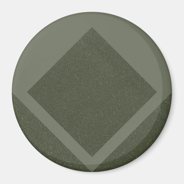 Diamantkantengebirgsmoos Grün Magnet (Vorne)