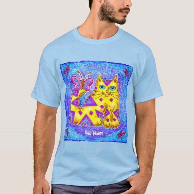 Diamantkatze  T-Shirt (Vorderseite)