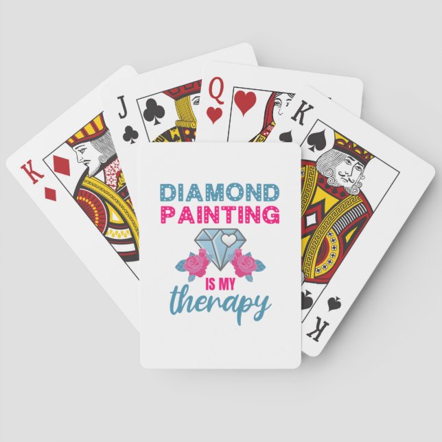 Diamantmalerei ist meine Therapie Spielkarten (Rückseite)