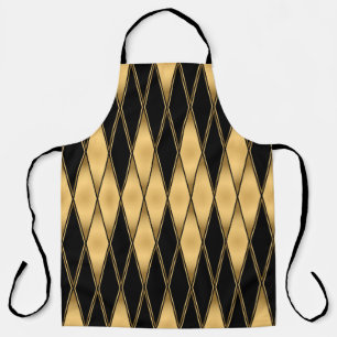 Diamantmotiv: goldschwarz elegantes Muster. Schürze