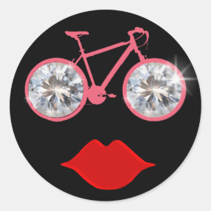 Diamantmund Runder Aufkleber