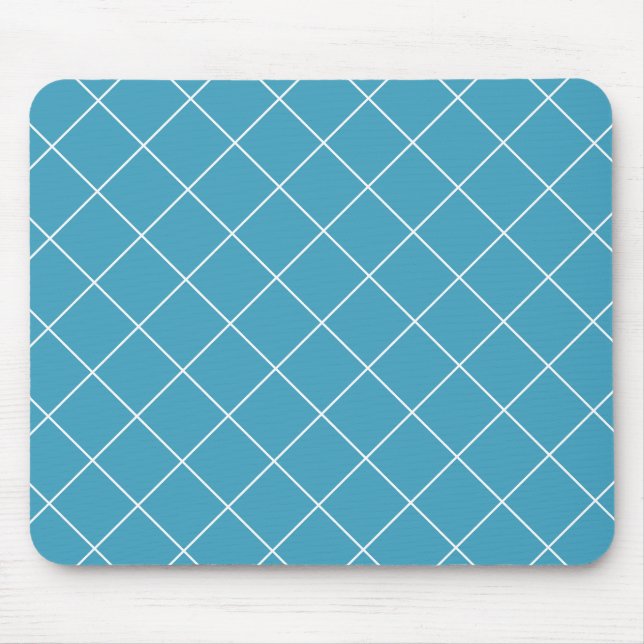 Diamantmuster Aqua Mousepad (Vorne)