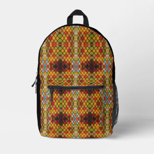 Diamantmuster aus Buntglas Bedruckter Rucksack