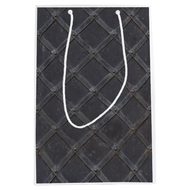 Diamantmuster aus Eisen Mittlere Geschenktüte (Vorderseite)