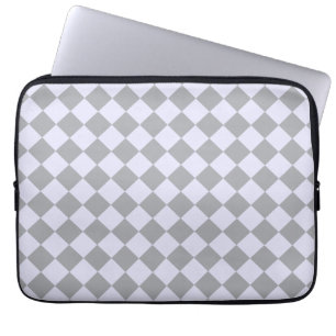 Diamantmuster in Grau und Lavendel Laptopschutzhülle