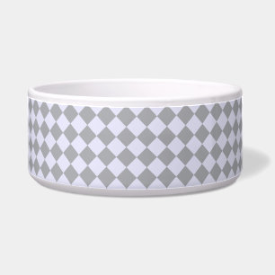 Diamantmuster in Grau und Lavendel Napf