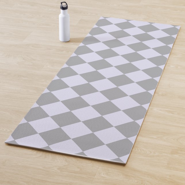 Diamantmuster in Grau und Lavendel Yogamatte (Beispiel)