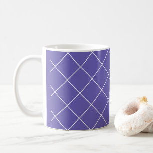 Diamantmuster lila kaffeetasse