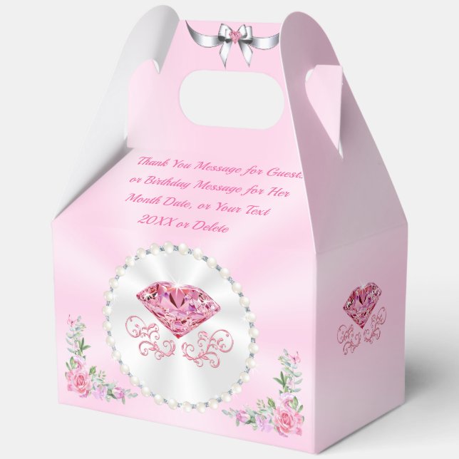 DiamantPerlen personalisieren, rosa Gastgeschenk-K Geschenkschachtel (Rückseite)
