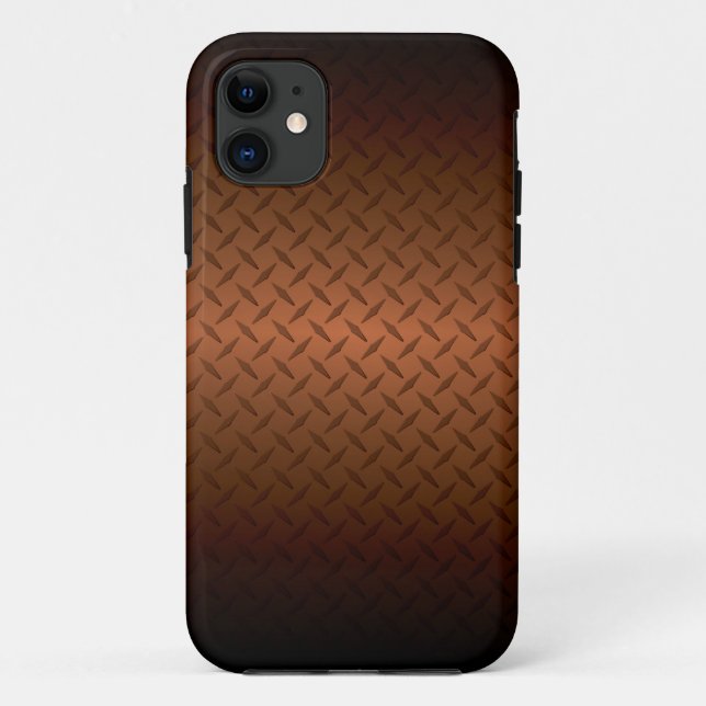 Diamantplatte Aussehen Muster schwarz bis kopperfa Case-Mate iPhone Hülle (Rückseite)