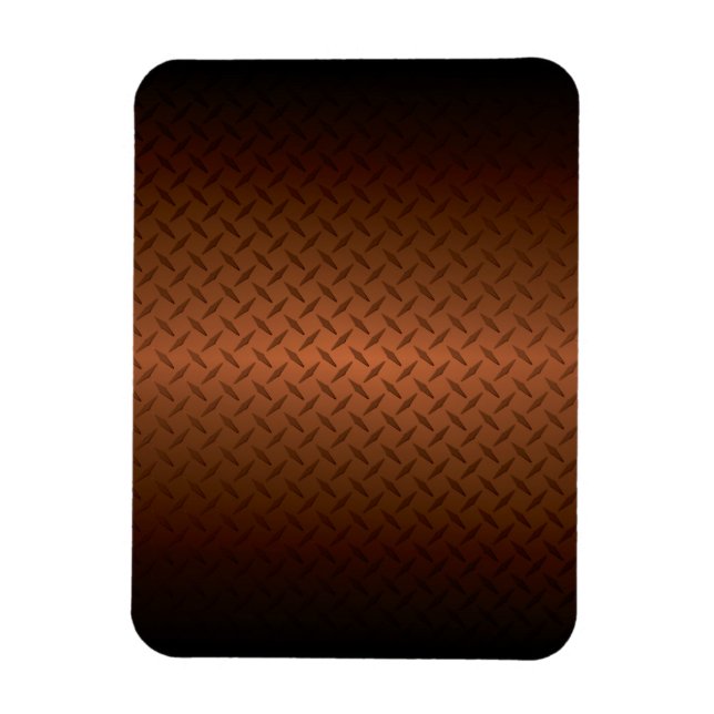 Diamantplatte Aussehen Muster schwarz bis kopperfa Magnet (Vertikal)