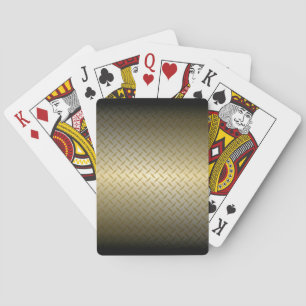 Diamantplatte Muster mit Schwarz-Gold-Fassade Spielkarten