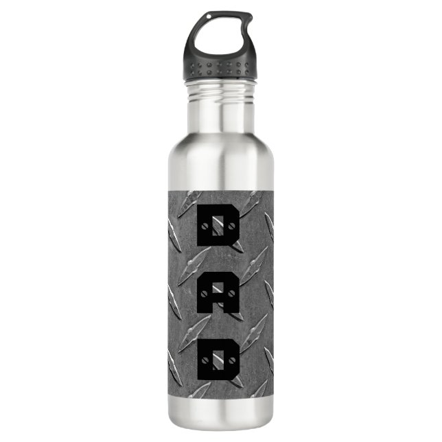 Diamantplatte Trinkflasche (Vorderseite)