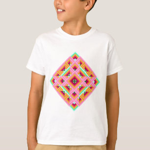 Diamantquilett in Rosa und Grün T-Shirt
