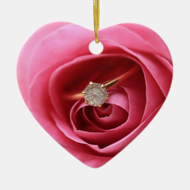 Diamantring Keramik Ornament (Vorne)