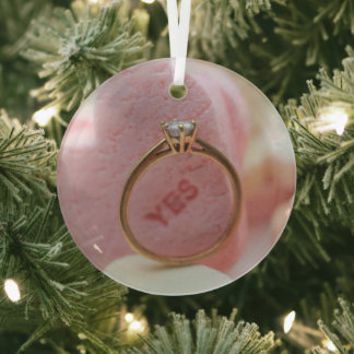 Diamantring-Verlobung Ornament Aus Glas
