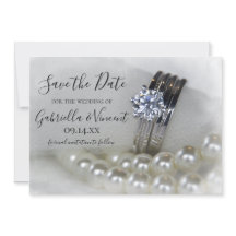 Diamantrings und Perlen Hochzeit Sichern Sie das D