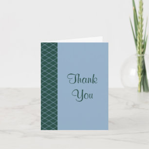 Diamants Art déco vert et bleu Carte de remercieme