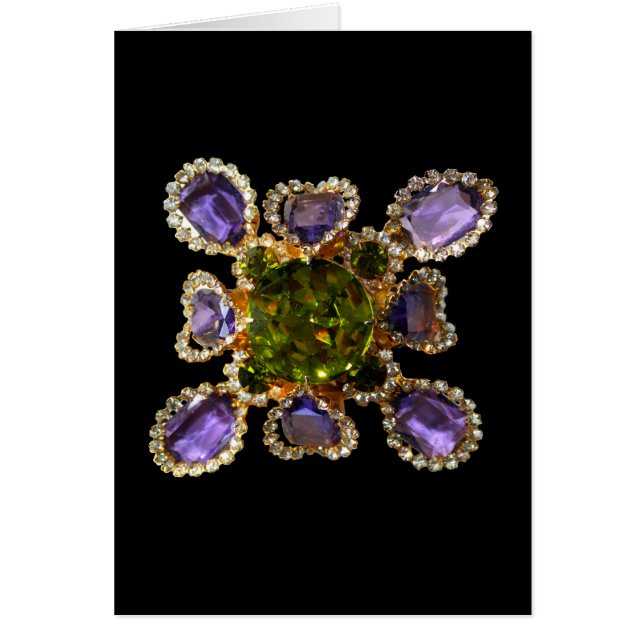 Diamants d'améthyste violet Emeralds bijoux (Devant)