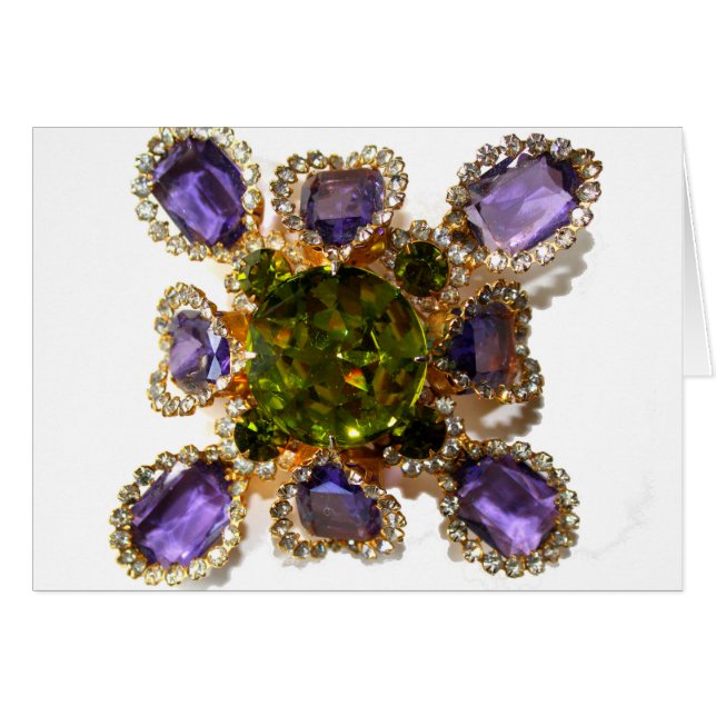 Diamants d'améthyste violet Emeralds bijoux (Devant horizontal)