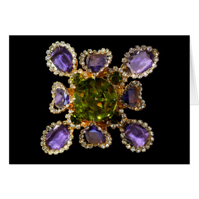 Diamants d'améthyste violet Emeralds bijoux (Devant horizontal)