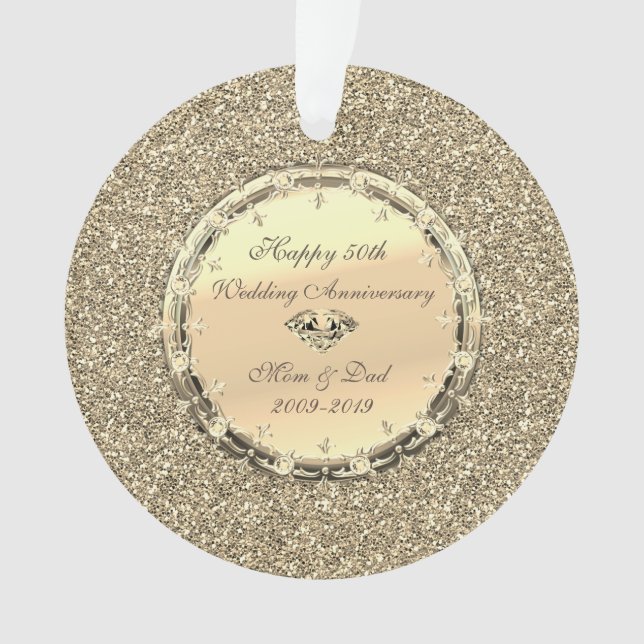 Diamants de Parties scintillant d'or 50e anniversa (devant)