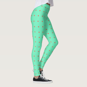 Diamants de pêche de corail contre Leggings turquo