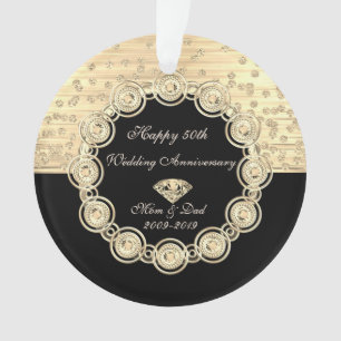 Diamants d'or Black Chic 50e anniversaire Mariage
