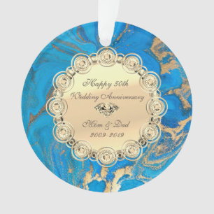 Diamants d'or, Marbre Bleu 50e anniversaire Mariag