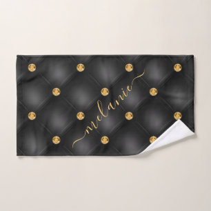 Diamants d'or noir serviettes de bain touffetées N