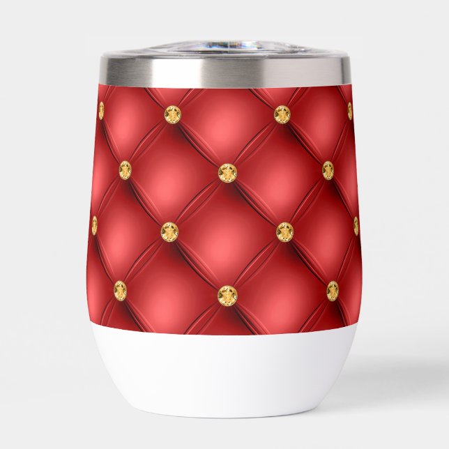 Diamants d'or Tufé en cuir rouge (Avant)